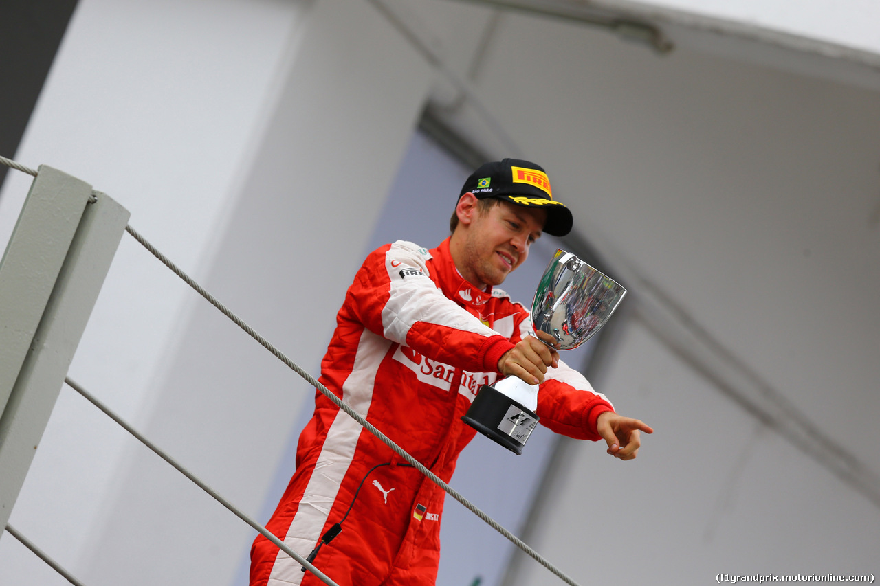GP BRASILE, 15.11.2015 - Gara, terzo Sebastian Vettel (GER) Ferrari SF15-T