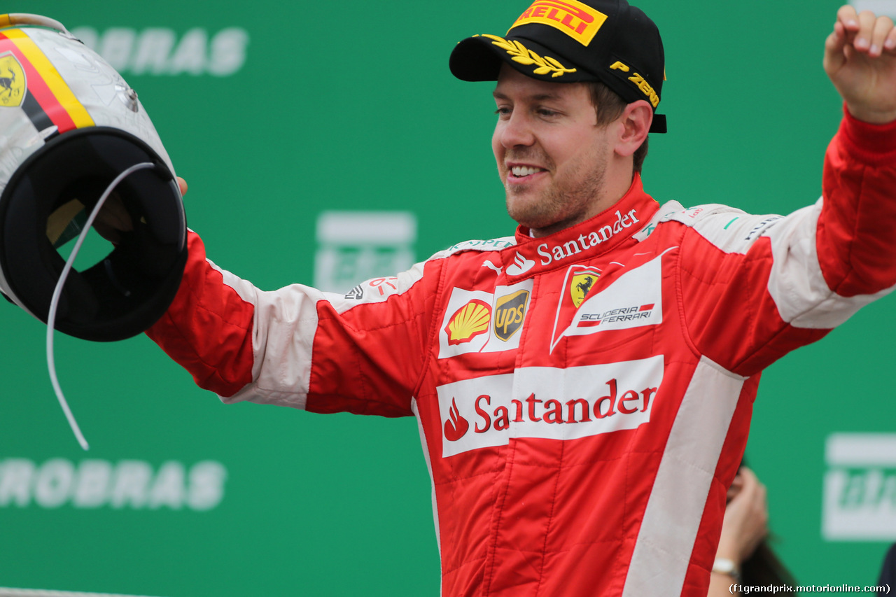 GP BRASILE, 15.11.2015 - Gara, terzo Sebastian Vettel (GER) Ferrari SF15-T