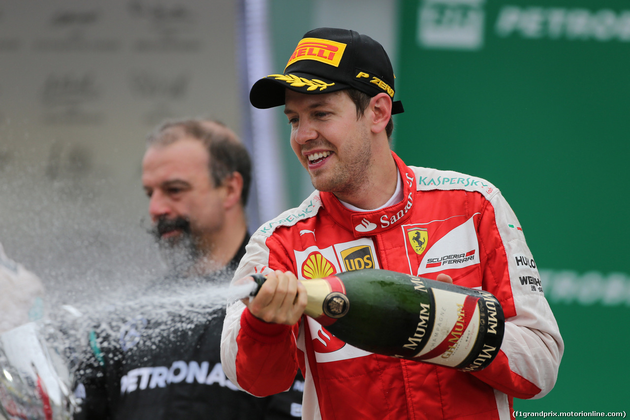 GP BRASILE, 15.11.2015 - Gara, terzo Sebastian Vettel (GER) Ferrari SF15-T