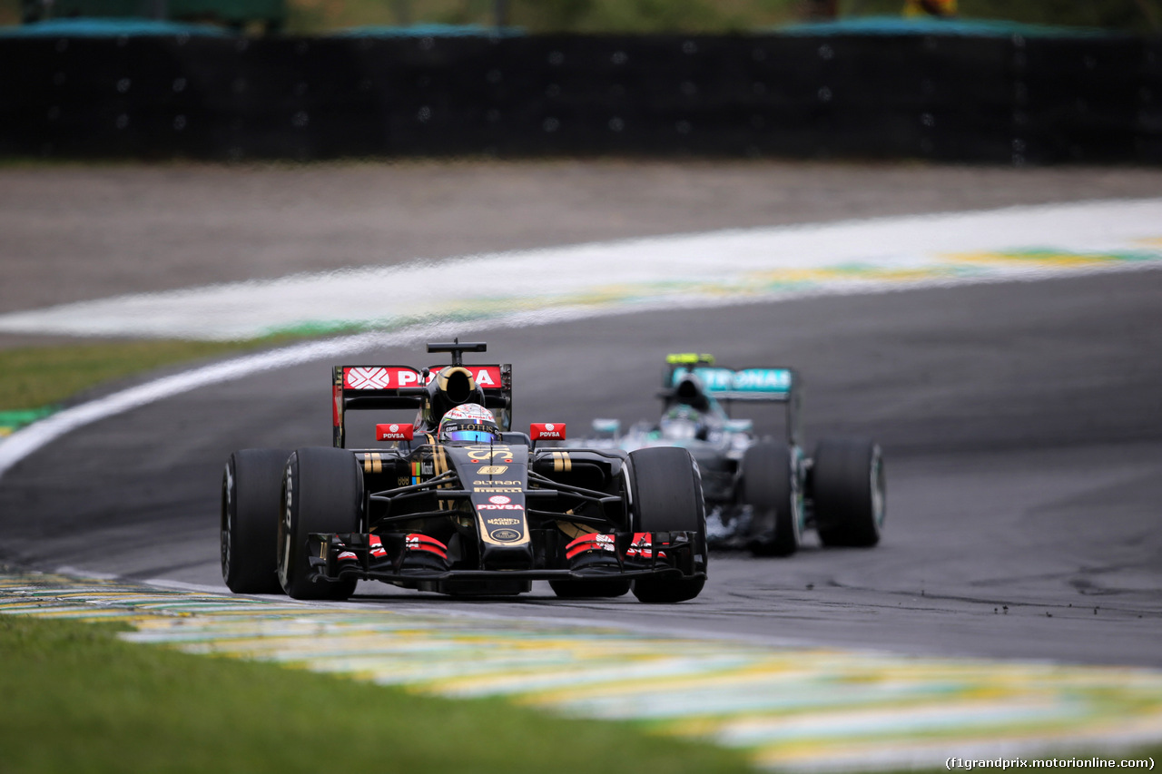 GP BRASILE, 15.11.2015 - Gara, Romain Grosjean (FRA) Lotus F1 Team E23