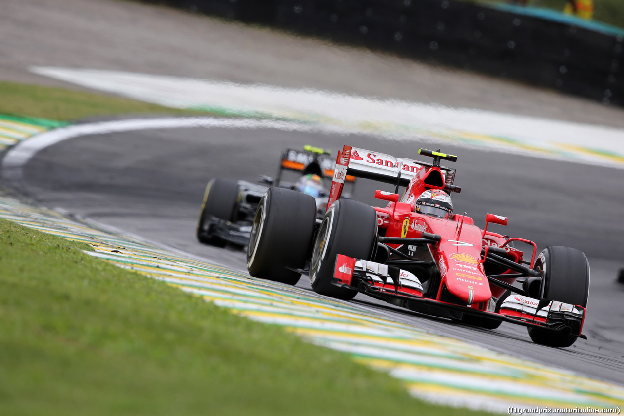 GP BRASILE, 15.11.2015 - Gara, Kimi Raikkonen (FIN) Ferrari SF15-T