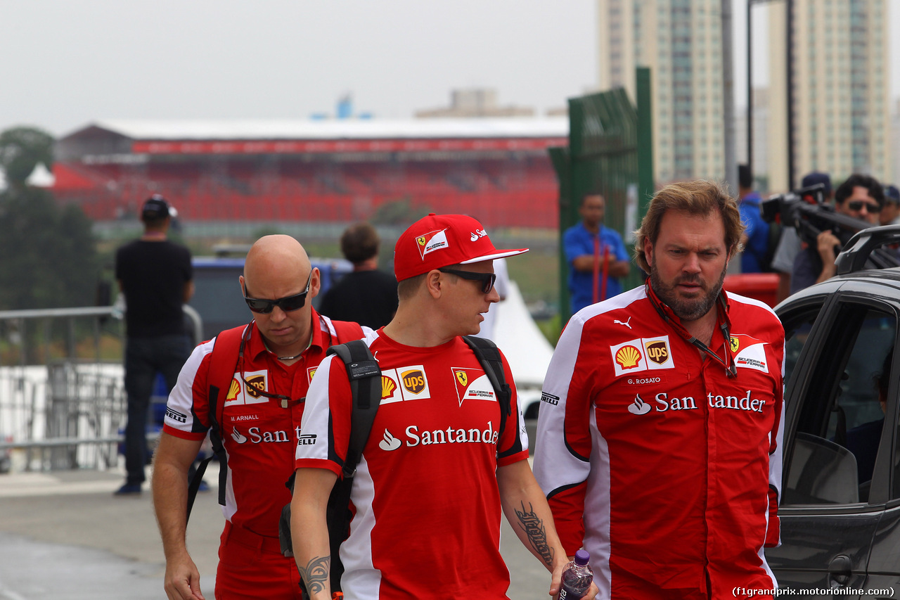 GP BRASILE, 12.11.2015 - Kimi Raikkonen (FIN) Ferrari SF15-T