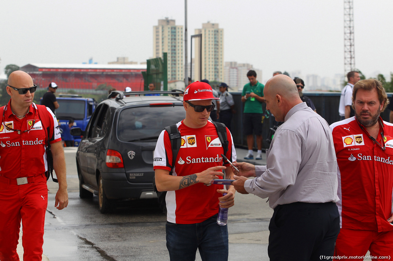 GP BRASILE, 12.11.2015 - Kimi Raikkonen (FIN) Ferrari SF15-T