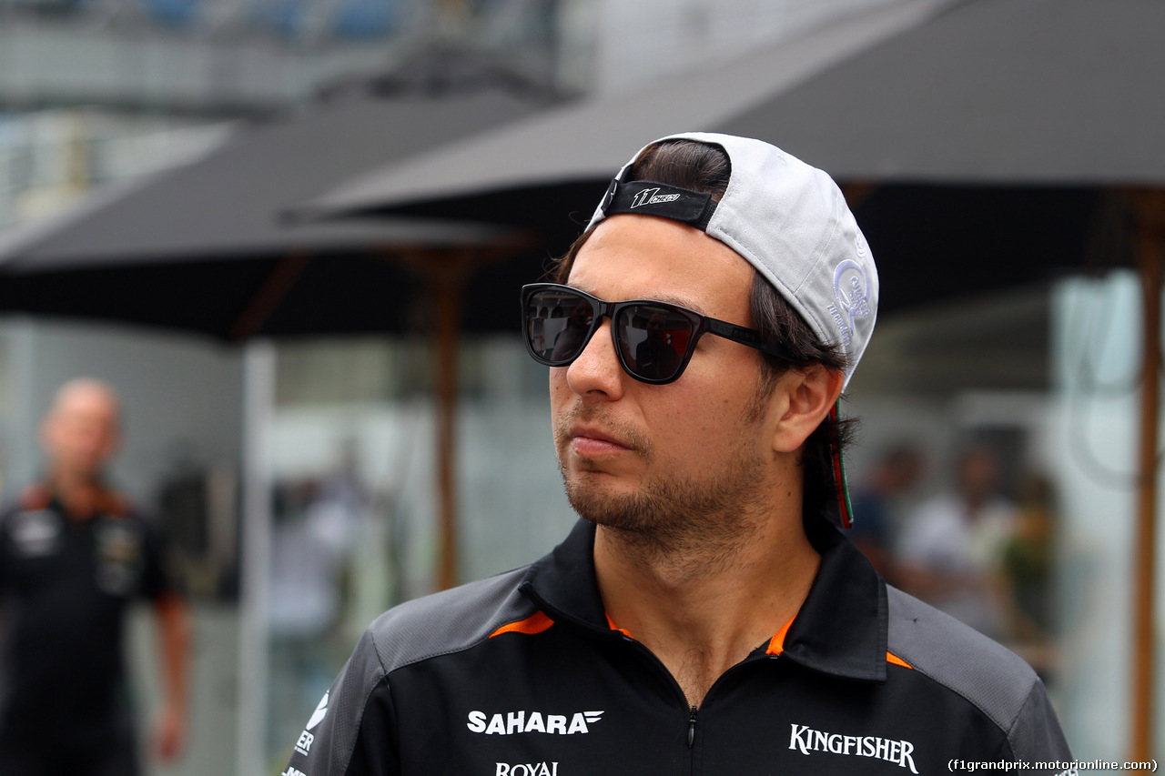 GP BRASILE, 12.11.2015- Sergio Perez (MEX) Sahara Force India F1 VJM08