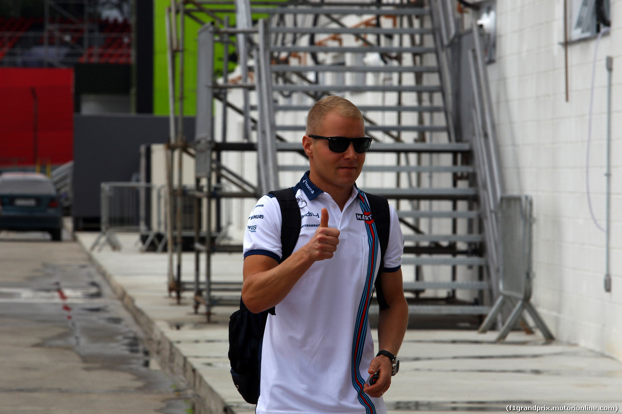 GP BRASILE, 12.11.2015- Valtteri Bottas (FIN) Williams F1 Team FW37