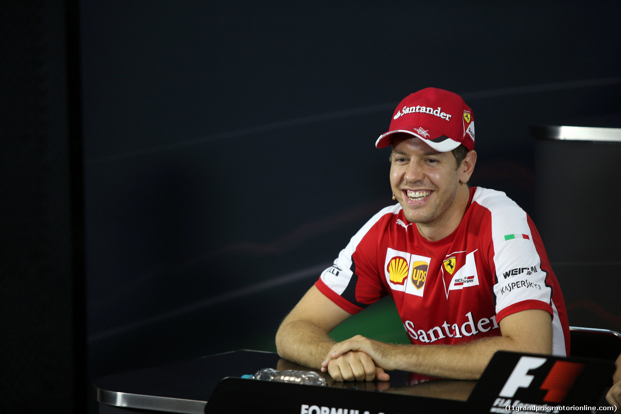 GP BRASILE, 12.11.2015 - Conferenza Stampa, Sebastian Vettel (GER) Ferrari SF15-T