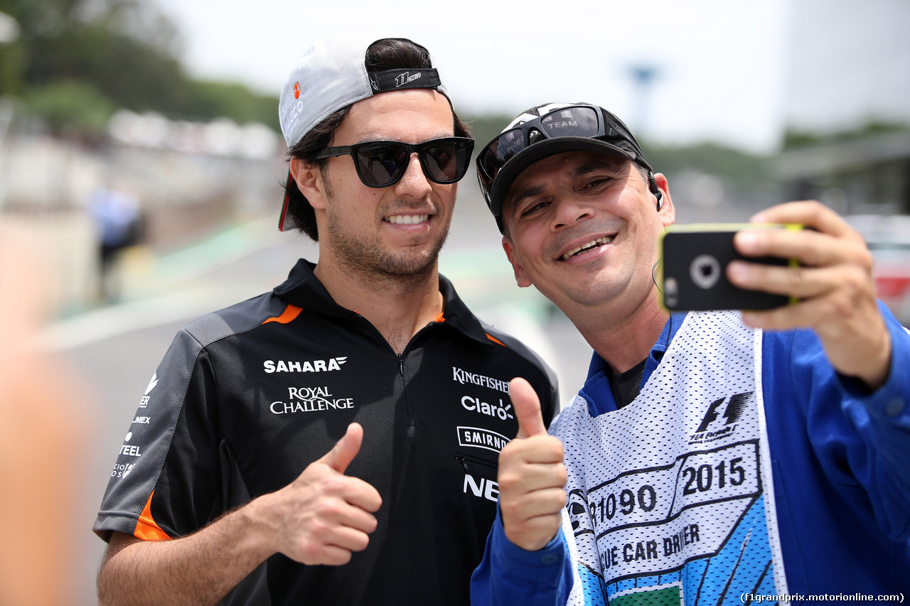 GP BRASILE, 12.11.2015 - Sergio Perez (MEX) Sahara Force India F1 VJM08