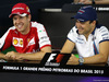 GP BRASILE, 12.11.2015 - Conferenza Stampa, Sebastian Vettel (GER) Ferrari SF15-T e Felipe Massa (BRA) Williams F1 Team FW37