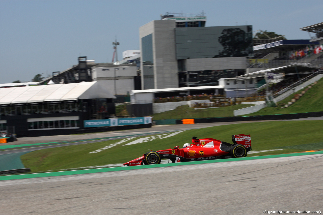 GP BRASILE, 14.11.2015 - Prove Libere 3, Sebastian Vettel (GER) Ferrari SF15-T