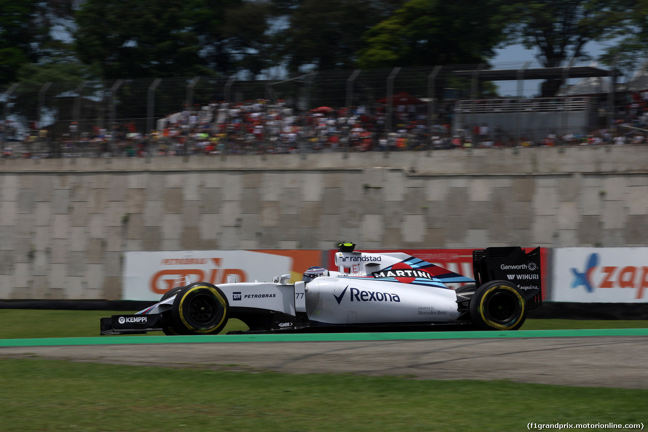 GP BRASILE, 14.11.2015 - Prove Libere 3, Valtteri Bottas (FIN) Williams F1 Team FW37