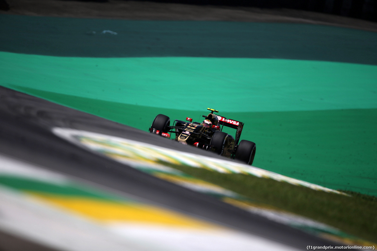 GP BRASILE, 14.11.2015 - Prove Libere 3, Pastor Maldonado (VEN) Lotus F1 Team E23