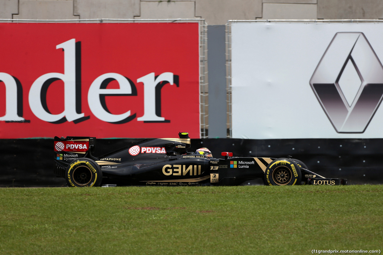 GP BRASILE, 14.11.2015 - Prove Libere 3, Pastor Maldonado (VEN) Lotus F1 Team E23