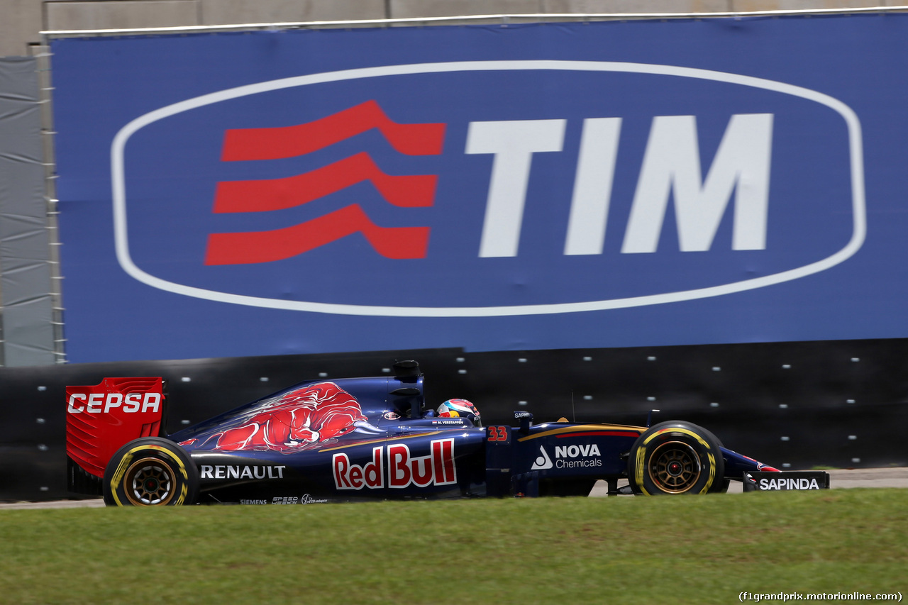 GP BRASILE, 14.11.2015 - Prove Libere 3, Max Verstappen (NED) Scuderia Toro Rosso STR10