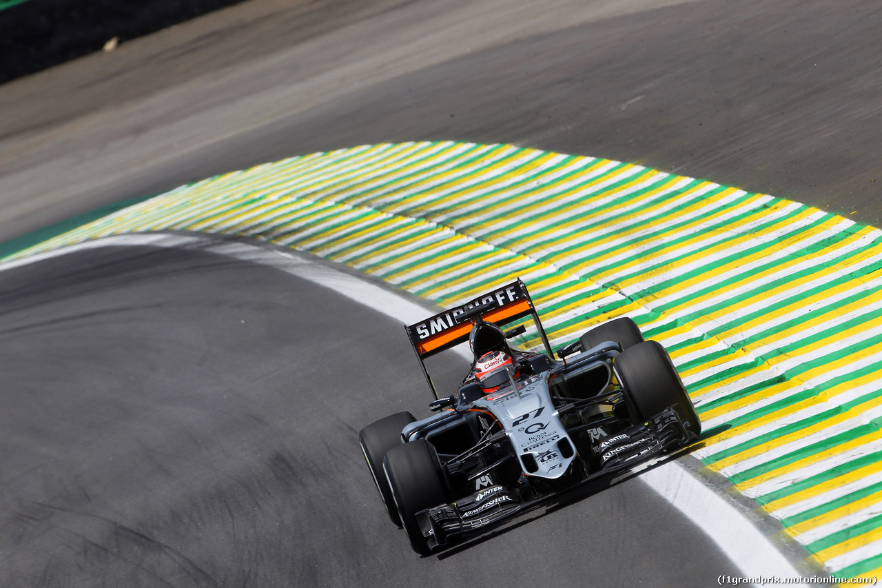 GP BRASILE, 14.11.2015 - Prove Libere 3, Nico Hulkenberg (GER) Sahara Force India F1 VJM08