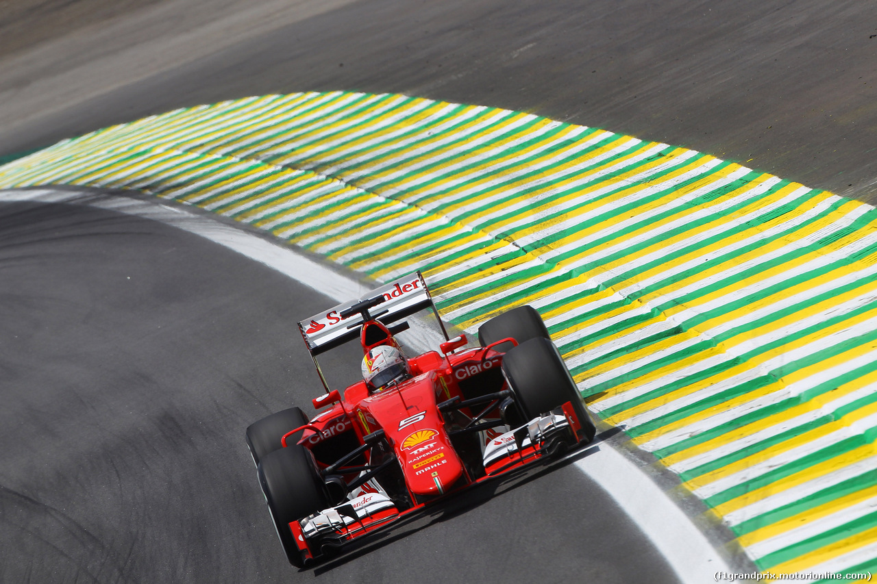 GP BRASILE, 14.11.2015 - Prove Libere 3, Sebastian Vettel (GER) Ferrari SF15-T