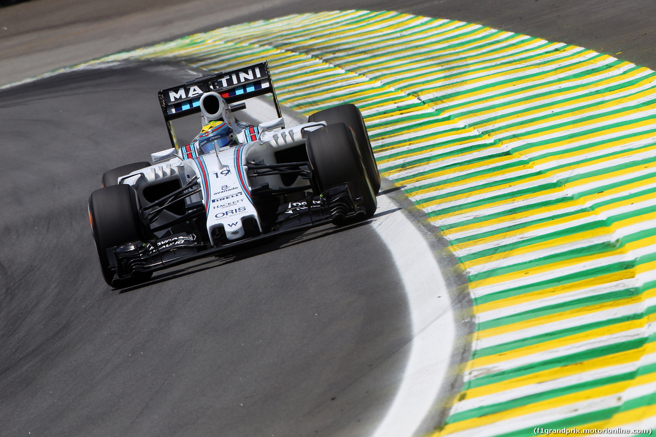 GP BRASILE, 14.11.2015 - Prove Libere 3, Felipe Massa (BRA) Williams F1 Team FW37