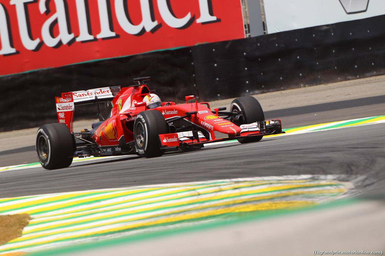 GP BRASILE, 14.11.2015 - Prove Libere 3, Sebastian Vettel (GER) Ferrari SF15-T