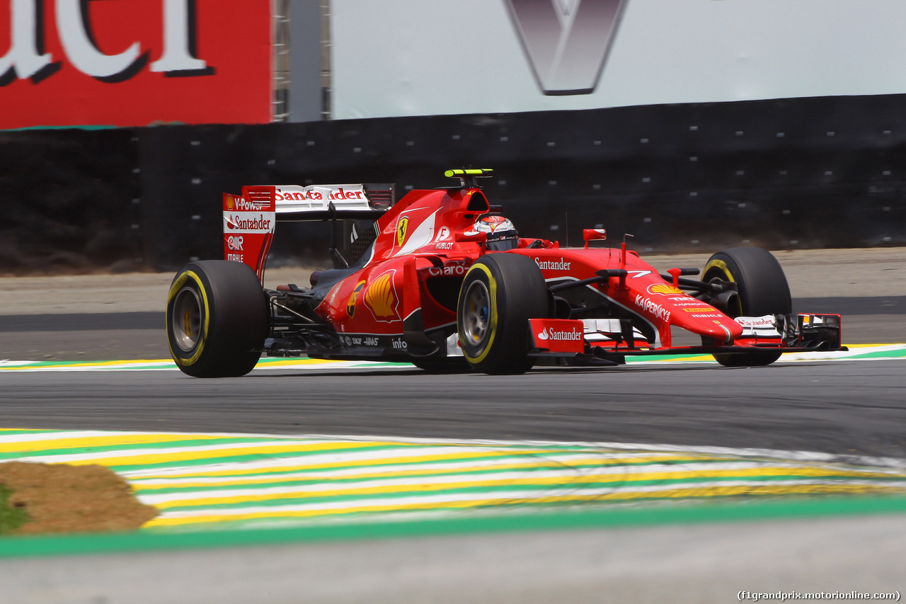 GP BRASILE, 14.11.2015 - Prove Libere 3, Kimi Raikkonen (FIN) Ferrari SF15-T