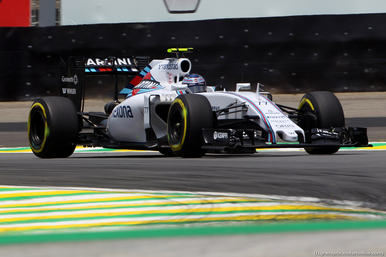GP BRASILE, 14.11.2015 - Prove Libere 3, Valtteri Bottas (FIN) Williams F1 Team FW37