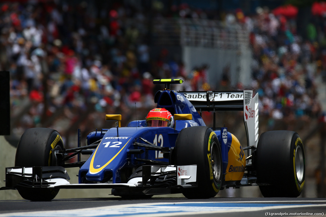 GP BRASILE, 14.11.2015 - Prove Libere 3, Felipe Nasr (BRA) Sauber C34