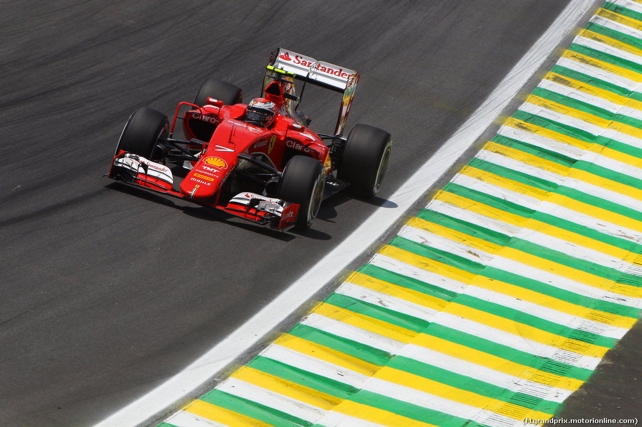 GP BRASILE, 14.11.2015 - Prove Libere 3, Kimi Raikkonen (FIN) Ferrari SF15-T