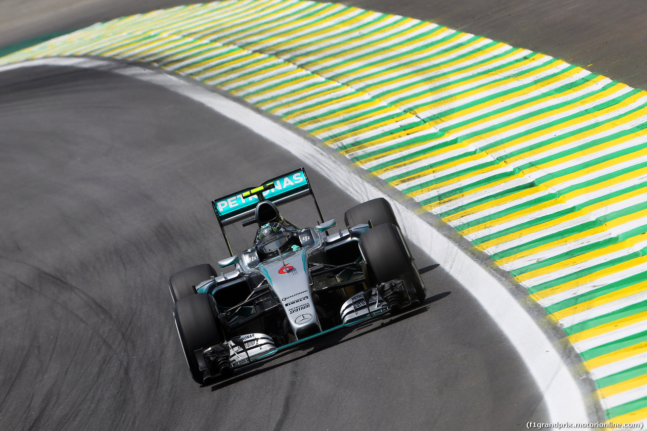 GP BRASILE, 14.11.2015 - Prove Libere 3, Nico Rosberg (GER) Mercedes AMG F1 W06