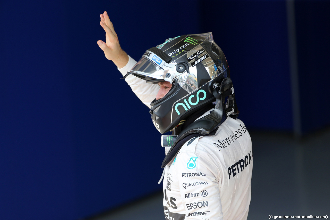 GP BRASILE, 14.11.2015 - Qualifiche, Nico Rosberg (GER) Mercedes AMG F1 W06 pole position