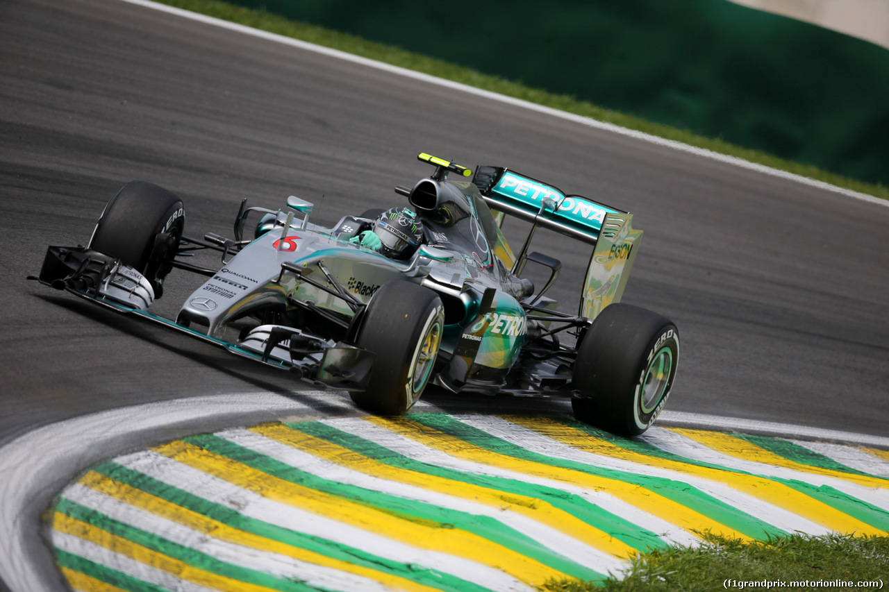 GP BRASILE, 13.11.2015 - Prove Libere 1, Nico Rosberg (GER) Mercedes AMG F1 W06