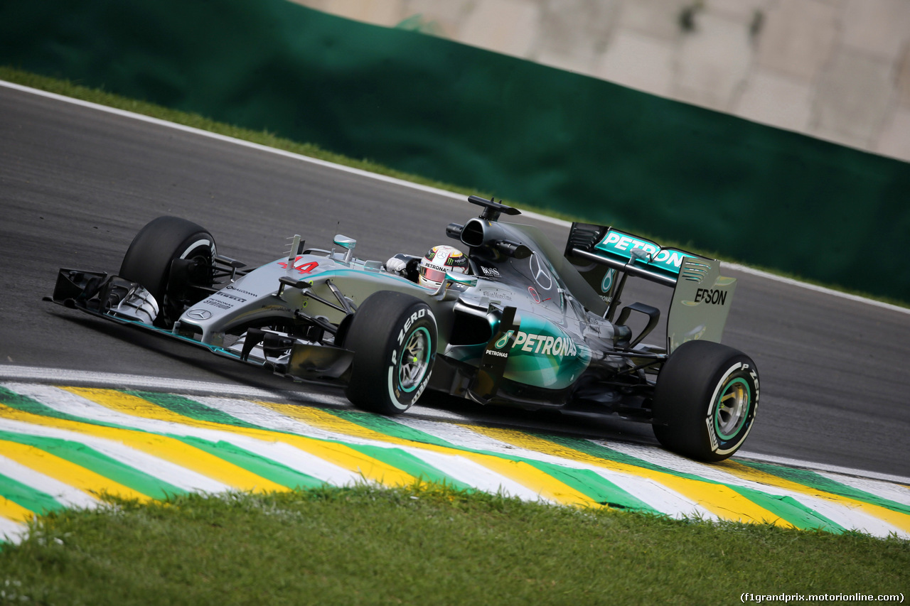 GP BRASILE, 13.11.2015 - Prove Libere 1, Lewis Hamilton (GBR) Mercedes AMG F1 W06