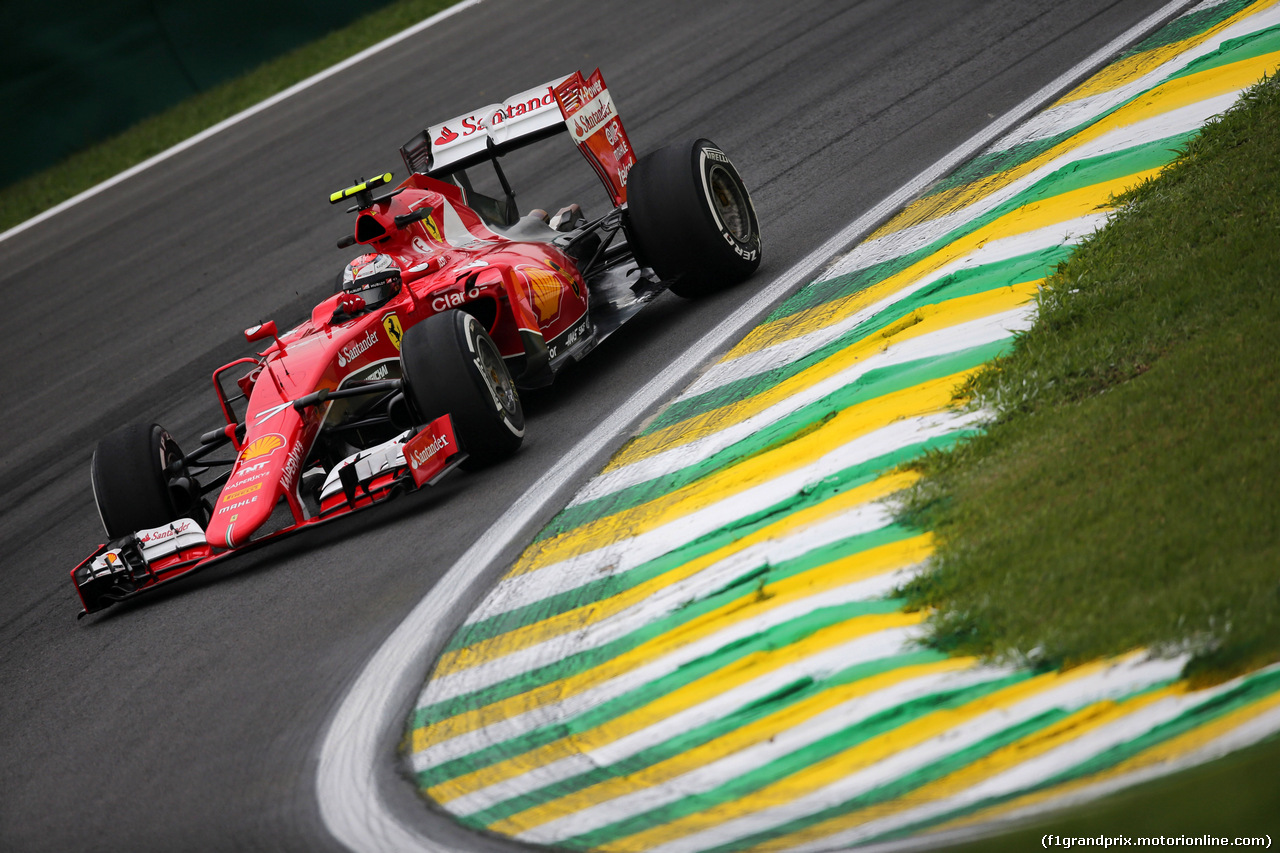 GP BRASILE, 13.11.2015 - Prove Libere 1, Kimi Raikkonen (FIN) Ferrari SF15-T