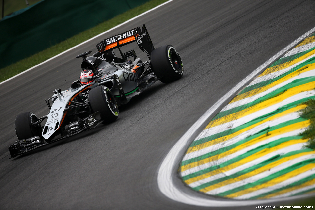 GP BRASILE, 13.11.2015 - Prove Libere 1, Nico Hulkenberg (GER) Sahara Force India F1 VJM08