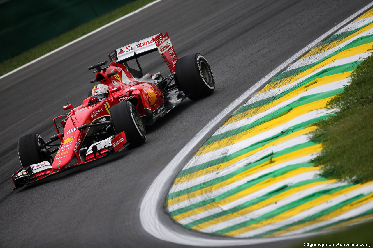 GP BRASILE, 13.11.2015 - Prove Libere 1, Sebastian Vettel (GER) Ferrari SF15-T