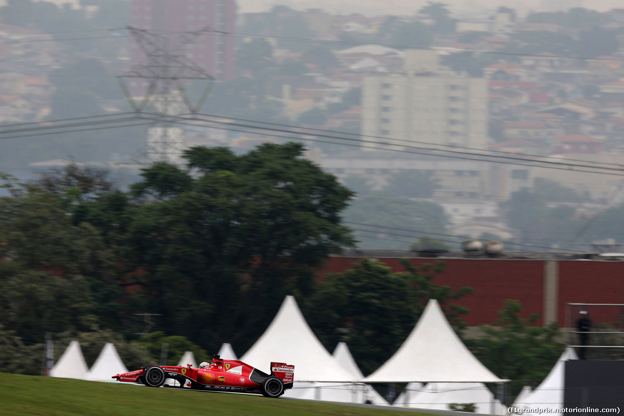 GP BRASILE, 13.11.2015 - Prove Libere 1, Sebastian Vettel (GER) Ferrari SF15-T