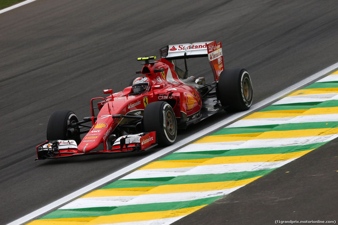 GP BRASILE, 13.11.2015 - Prove Libere 1, Kimi Raikkonen (FIN) Ferrari SF15-T