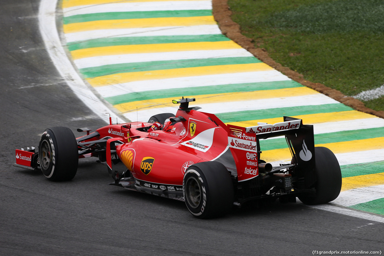 GP BRASILE, 13.11.2015 - Prove Libere 1, Kimi Raikkonen (FIN) Ferrari SF15-T