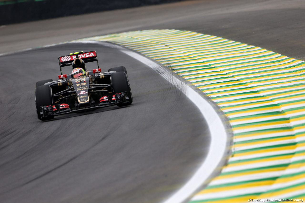 GP BRASILE, 13.11.2015 - Prove Libere 1, Pastor Maldonado (VEN) Lotus F1 Team E23