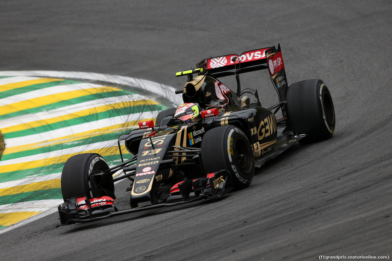 GP BRASILE, 13.11.2015 - Prove Libere 1, Pastor Maldonado (VEN) Lotus F1 Team E23