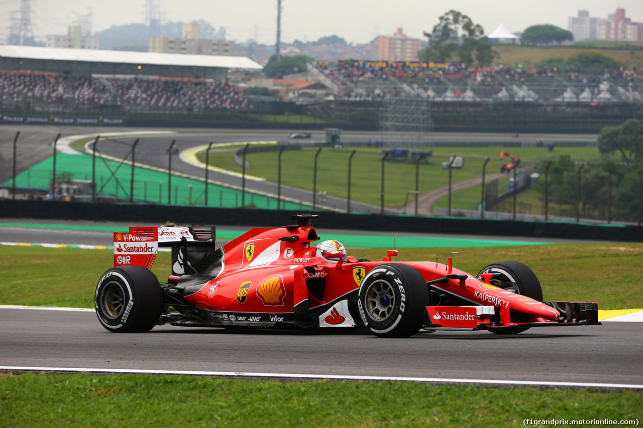 GP BRASILE, 13.11.2015 - Prove Libere 1, Sebastian Vettel (GER) Ferrari SF15-T