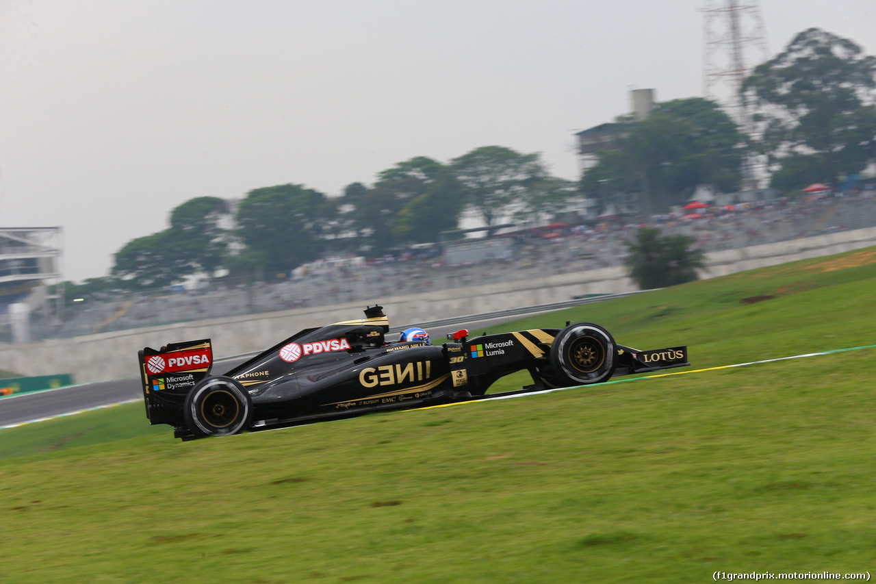 GP BRASILE, 13.11.2015 - Prove Libere 1, Jolyon Palmer (GBR) Test Driver, Lotus F1 Team