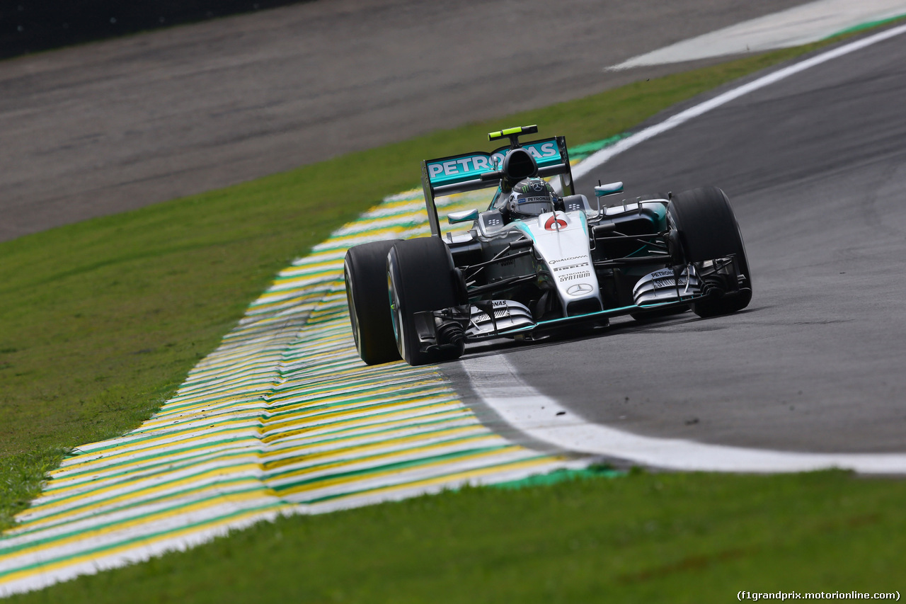 GP BRASILE, 13.11.2015 - Prove Libere 1, Nico Rosberg (GER) Mercedes AMG F1 W06