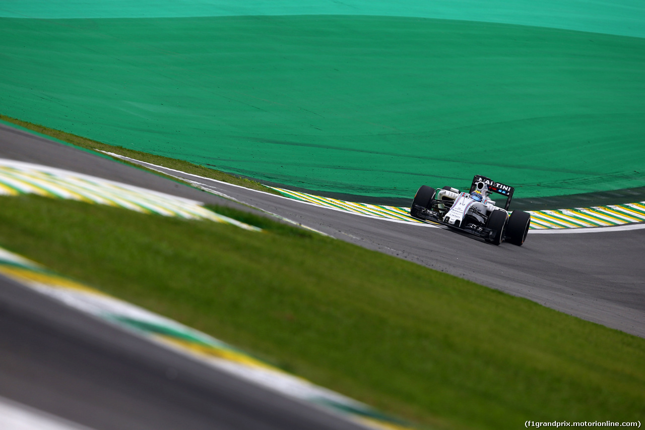 GP BRASILE, 13.11.2015 - Prove Libere 1, Felipe Massa (BRA) Williams F1 Team FW37