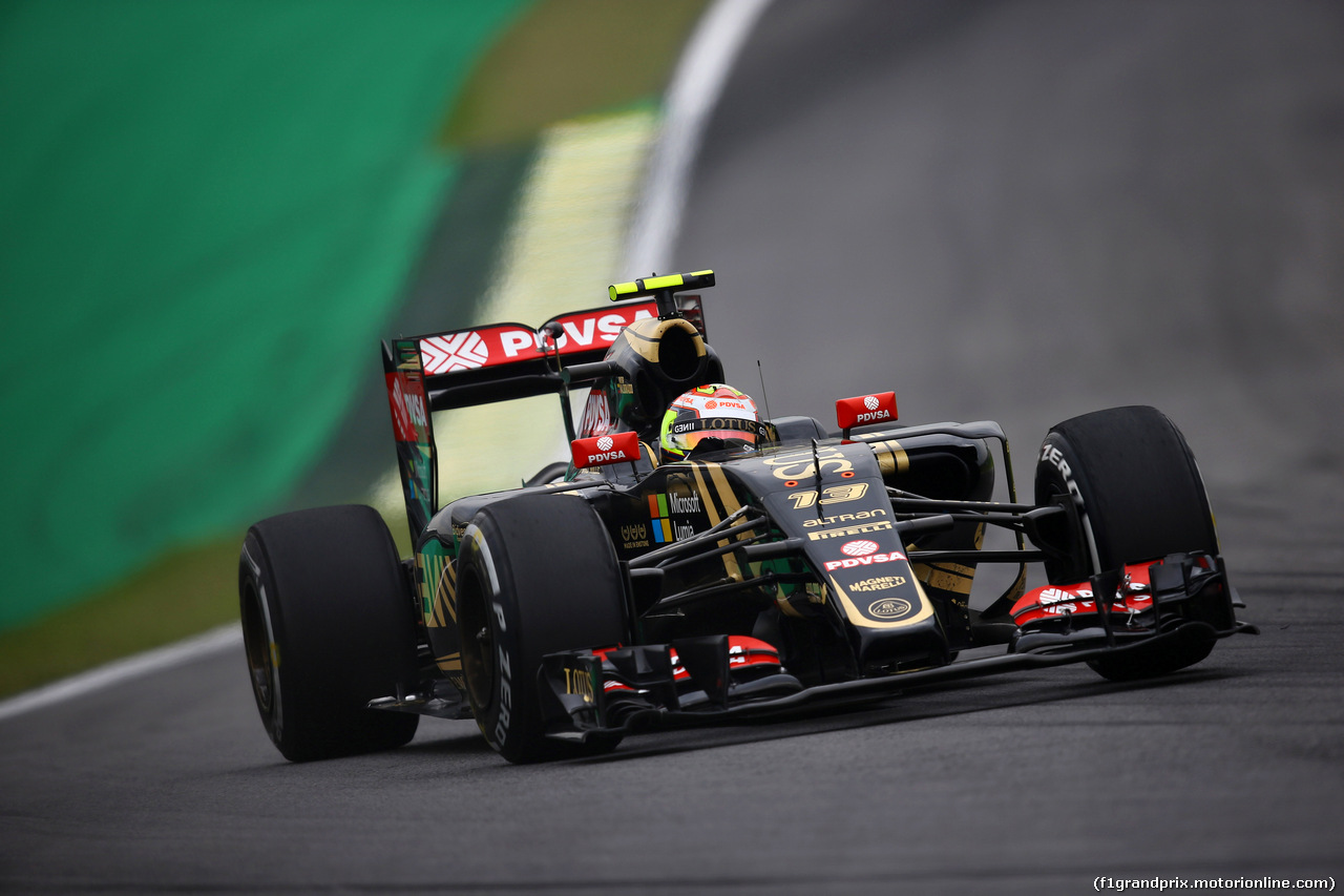 GP BRASILE, 13.11.2015 - Prove Libere 1, Pastor Maldonado (VEN) Lotus F1 Team E23