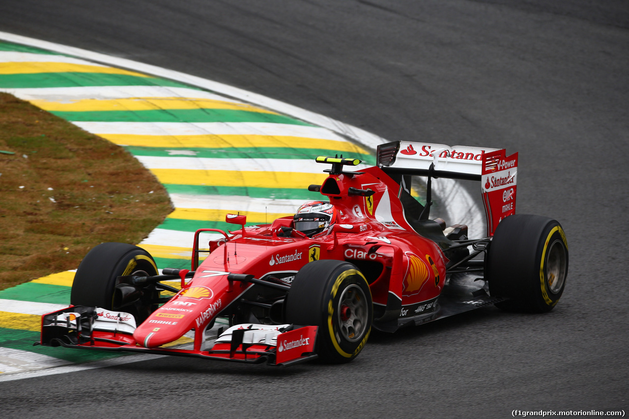 GP BRASILE, 13.11.2015 - Prove Libere 2, Kimi Raikkonen (FIN) Ferrari SF15-T