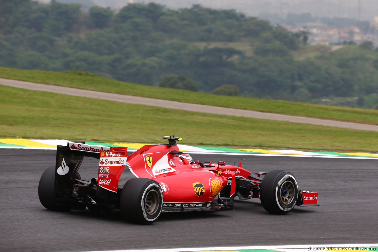 GP BRASILE, 13.11.2015 - Prove Libere 2, Kimi Raikkonen (FIN) Ferrari SF15-T