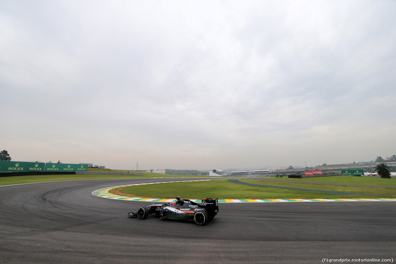 GP BRASILE, 13.11.2015 - Prove Libere 2, Nico Hulkenberg (GER) Sahara Force India F1 VJM08