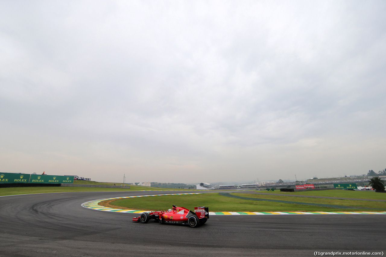 GP BRASILE, 13.11.2015 - Prove Libere 2, Sebastian Vettel (GER) Ferrari SF15-T