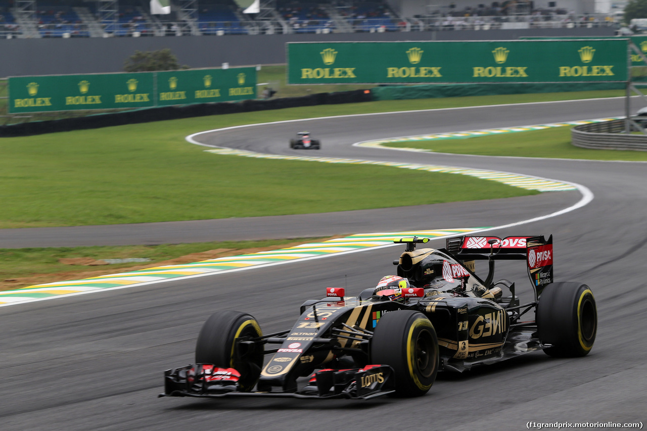 GP BRASILE, 13.11.2015 - Prove Libere 2, Pastor Maldonado (VEN) Lotus F1 Team E23