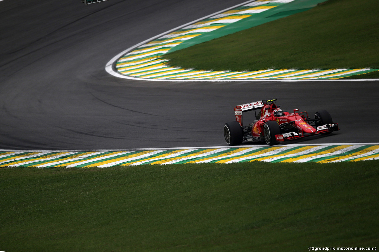 GP BRASILE, 13.11.2015 - Prove Libere 2, Kimi Raikkonen (FIN) Ferrari SF15-T