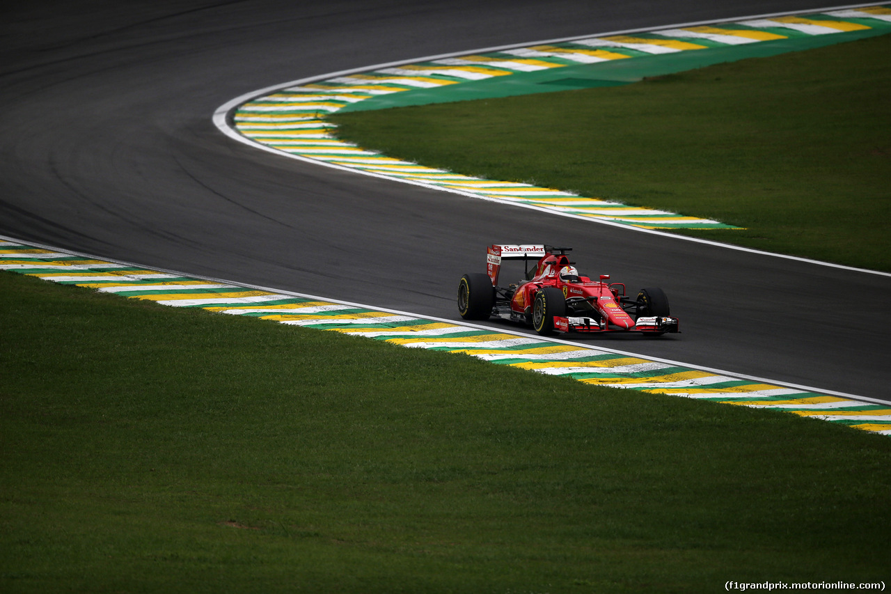 GP BRASILE, 13.11.2015 - Prove Libere 2, Sebastian Vettel (GER) Ferrari SF15-T