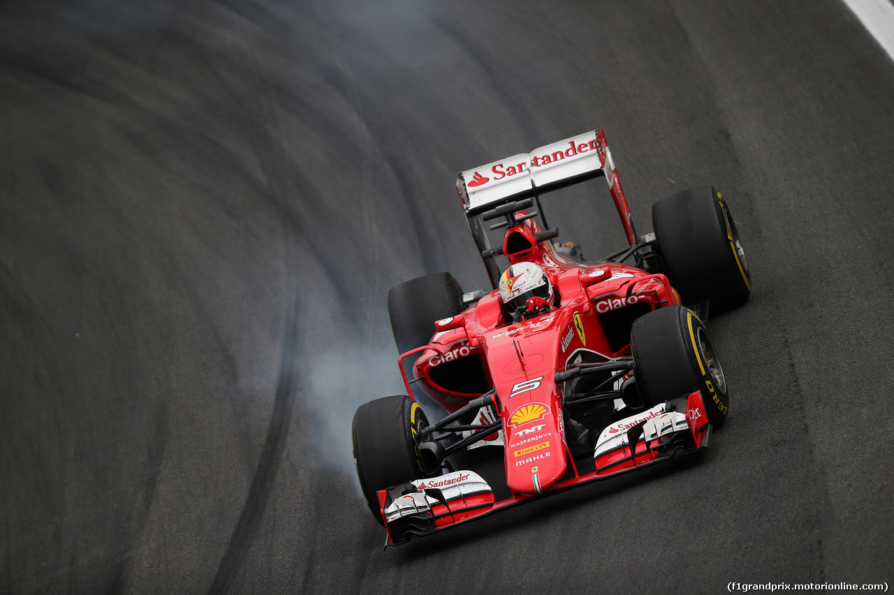 GP BRASILE, 13.11.2015 - Prove Libere 2, Sebastian Vettel (GER) Ferrari SF15-T